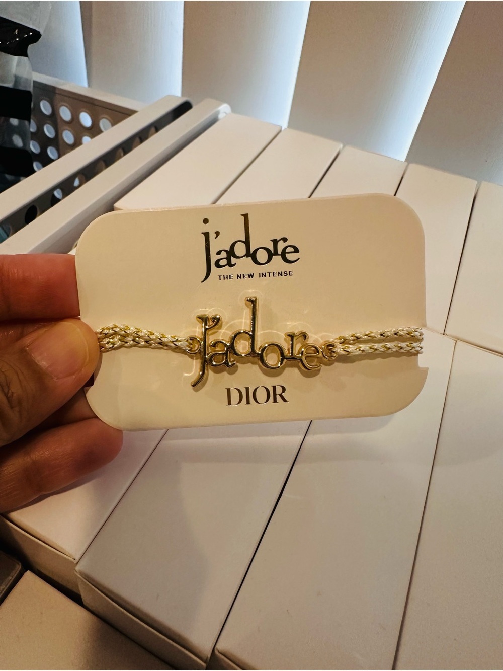 Dior J'adore Braided Logo Bracelet - Gold